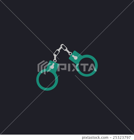 Handcuffs computer symbol Handcuffs computer symbol 25323797