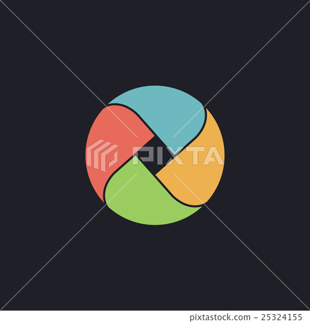 Wave circle computer symbol Wave circle computer symbol 25324155