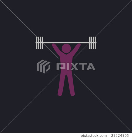 Weightlifting computer symbol Weightlifting computer symbol 25324505