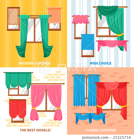 Curtains For Windows 2x2 Design Concept  25325734