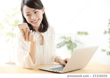 Smartphone · PC · young lady 25326856