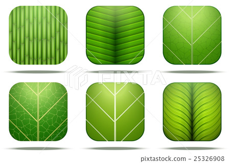 Leaves Square Icon Vector 25326908