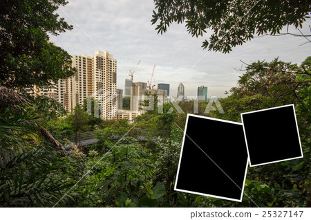 Blank frame and background picture 25327147