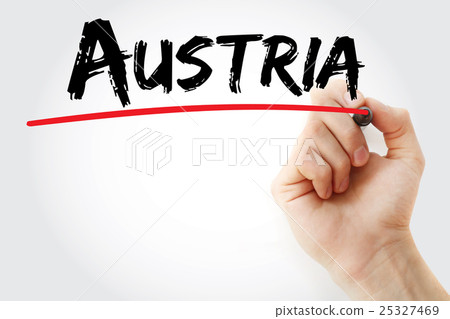 Hand writing Austria with marker Hand writing Austria with marker 25327469