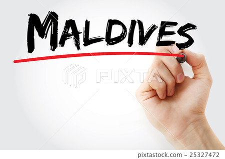 Hand writing Maldives with marker Hand writing Maldives with marker 25327472