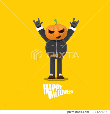 Rock n roll Happy halloween vector greeting card Rock n roll Happy halloween vector greeting card 25327683