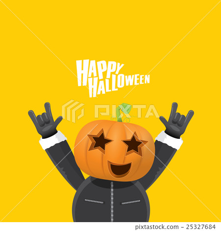 Rock n roll Happy halloween vector greeting card Rock n roll Happy halloween vector greeting card 25327684