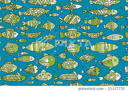 Art fish collection, sketch for your design Art fish collection, sketch for your design 25327735
