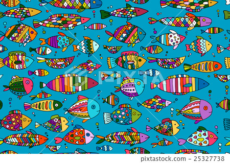 Art fish collection, sketch for your design Art fish collection, sketch for your design 25327738