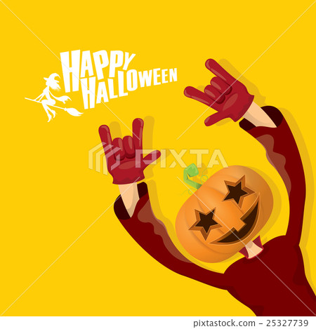 Rock n roll Happy halloween vector greeting card Rock n roll Happy halloween vector greeting card 25327739