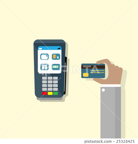 Hand Hold Credit Card Pos Terminal Cash Machine Hand Hold Credit Card Pos Terminal Cash Machine 25328425