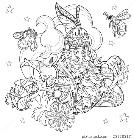 Honey pear doodle and bees 25328517