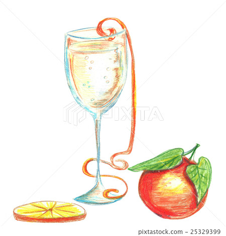 champagne, tangerine, slice of orange champagne, tangerine, slice of orange 25329399