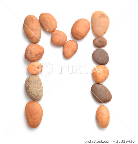 collection of letters of ocean stones close-up collection of letters of ocean stones close-up 25329436