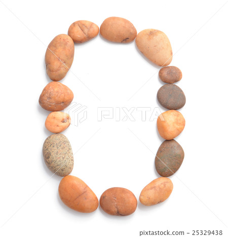 collection of letters of ocean stones close-up collection of letters of ocean stones close-up 25329438