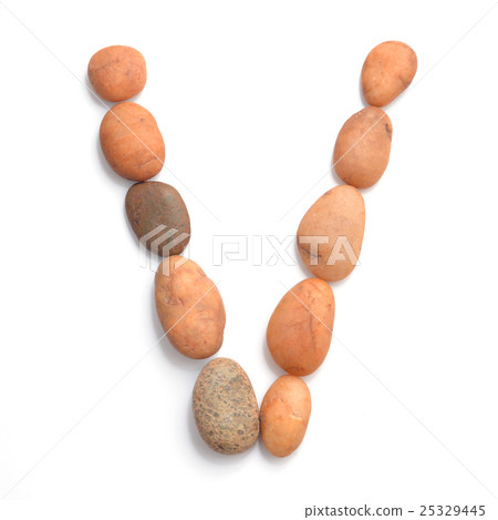 collection of letters of ocean stones close-up collection of letters of ocean stones close-up 25329445