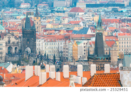 Prague. Aerial view of the city. Prague. Aerial view of the city. 25329451