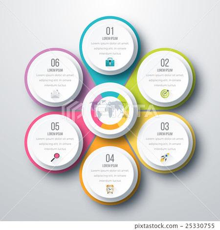 Infographic design with colored Infographic design with colored 25330755