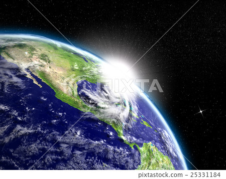 Sunrise in orbit with Hurricane Matthew Sunrise in orbit with Hurricane Matthew 25331184