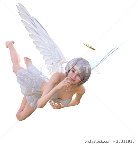 Pose a cute angel perming3DCG illustrations material 25331933