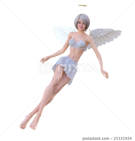 Pose a cute angel perming3DCG illustrations material 25331934