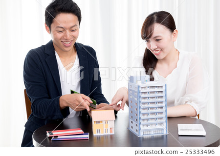 Young men and women, real estate 25333496