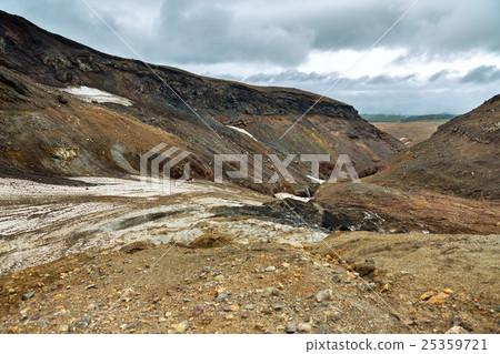 Glaciers on slopes of the active volcano Mutnovsky 25359721
