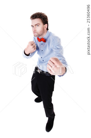 skinny guy funny fights waving his arms and legs. skinny guy funny fights waving his arms and legs. 25360496