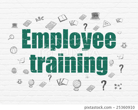 Education concept: Employee Training on wall Education concept: Employee Training on wall 25360910