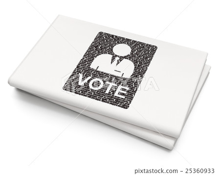 Politics concept: Ballot on Blank Newspaper Politics concept: Ballot on Blank Newspaper 25360933