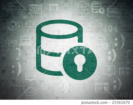 Programming concept: Database With Lock on Digital Programming concept: Database With Lock on Digital 25361670