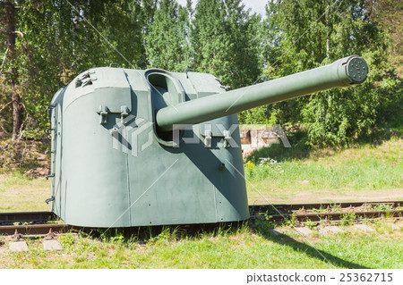 Cannon on railway. Krasnaya Gorka fort 25362715