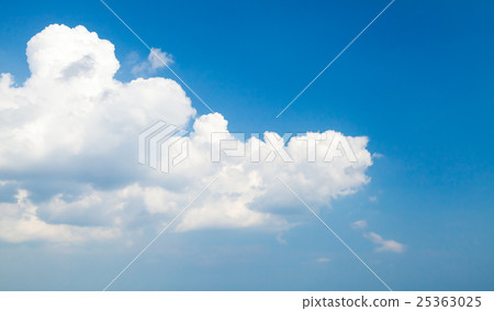 White cumulus clouds in deep blue sky White cumulus clouds in deep blue sky 25363025