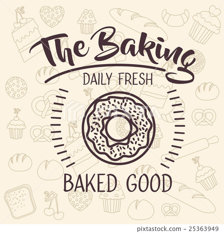 Donut of bakery food design 25363949