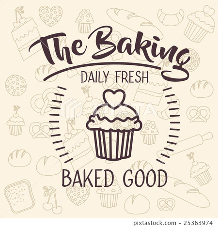 Muffin of bakery food design 25363974