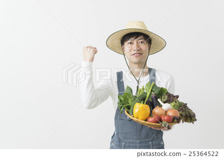 Male of a vegetable farmer who poses a gut Male of a vegetable farmer who poses a gut 25364522
