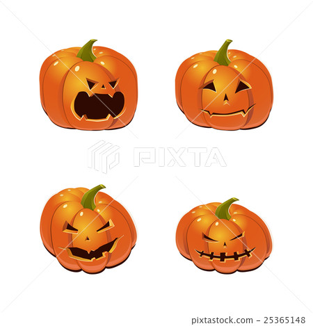 Halloween set with pumpkins 25365148