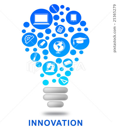 Innovation Lightbulb Shows Creativity Breakthrough 25365279