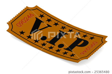 Stock Illustration: Isolated ticket with VIP word