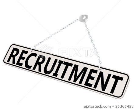 Recruitment banner isolated on white 25365483