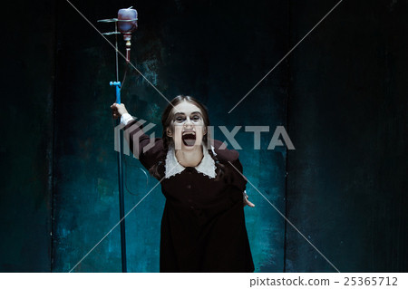 Portrait of a young girl in school uniform as a Portrait of a young girl in school uniform as a 25365712