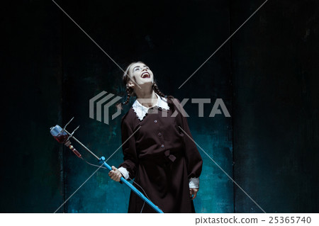 Portrait of a young girl in school uniform as a Portrait of a young girl in school uniform as a 25365740