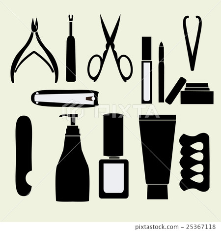 Personal nail pedicure and manicure style set Personal nail pedicure and manicure style set 25367118