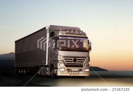 Truck on highway Truck on highway 25367285