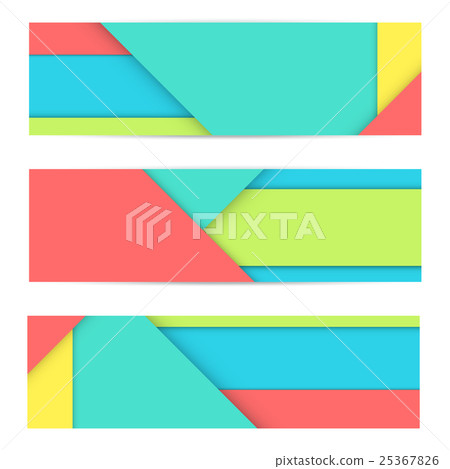 Banner of modern material design. 25367826