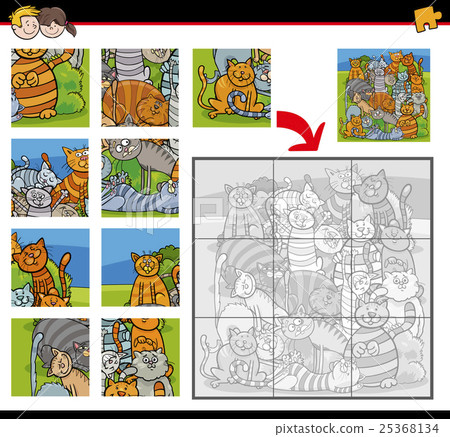 jigsaw puzzle activity with cats jigsaw puzzle activity with cats 25368134
