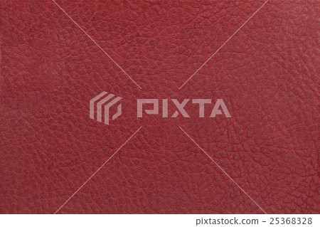 Bright red leather texture background. Closeup  25368328