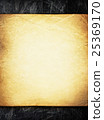 Grunge beige paper on blackboard background. 25369170