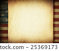 Empty beige grunge old paper sheet on american  25369173