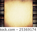 Grunge beige paper on old weathered wood planks 25369174